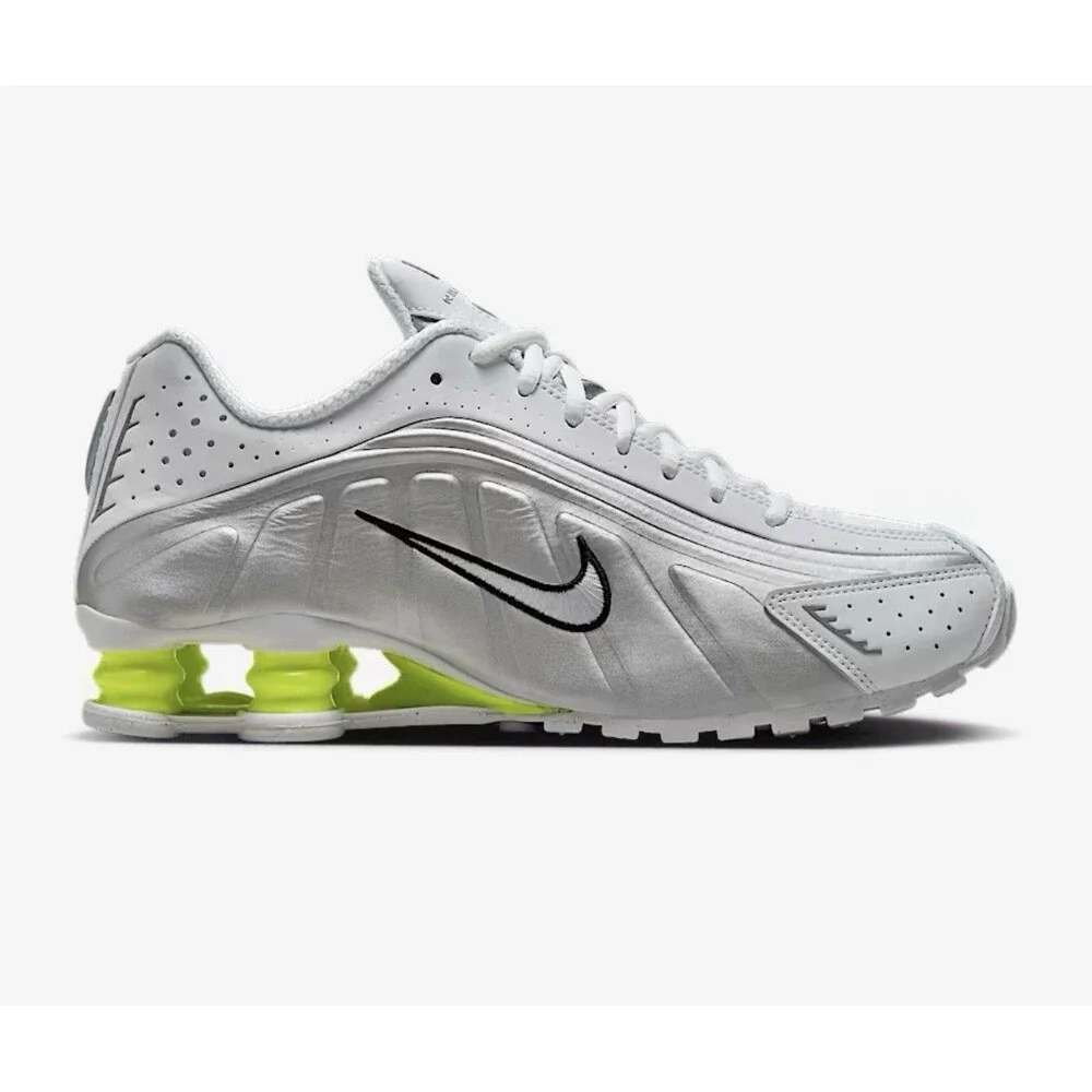 Nike Shox R4 White Metallic Silver Size 7.5 No Box Brand New